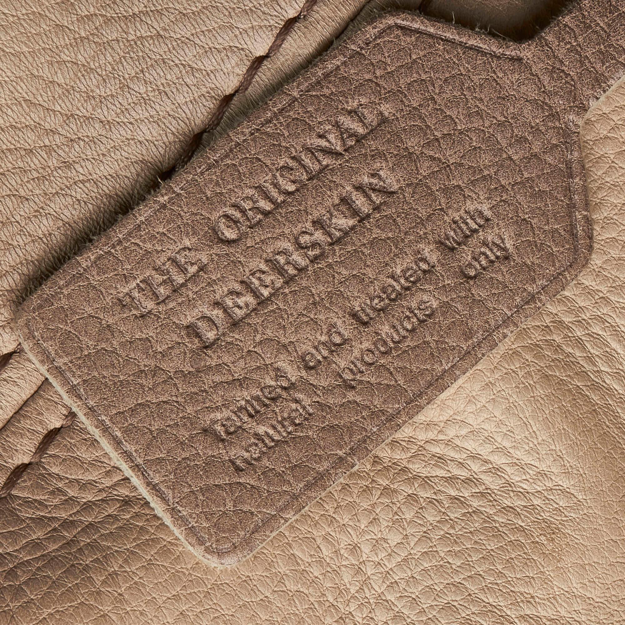 Prada Cervo Antik Frame Leather Satchel (SHG-32425)