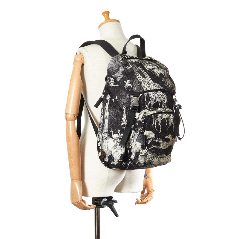 Prada Christophe Chemin Print Backpack (SHG-31913)