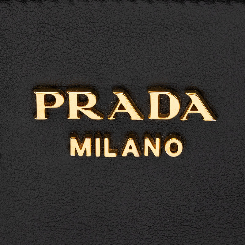 Prada City Calf Leather Bibliotheque Shoulder Bag (SHF-20802)