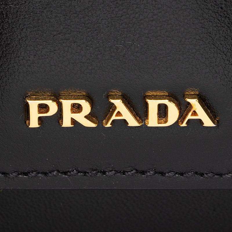 Prada City Calf Leather Bibliotheque Shoulder Bag (SHF-20802)
