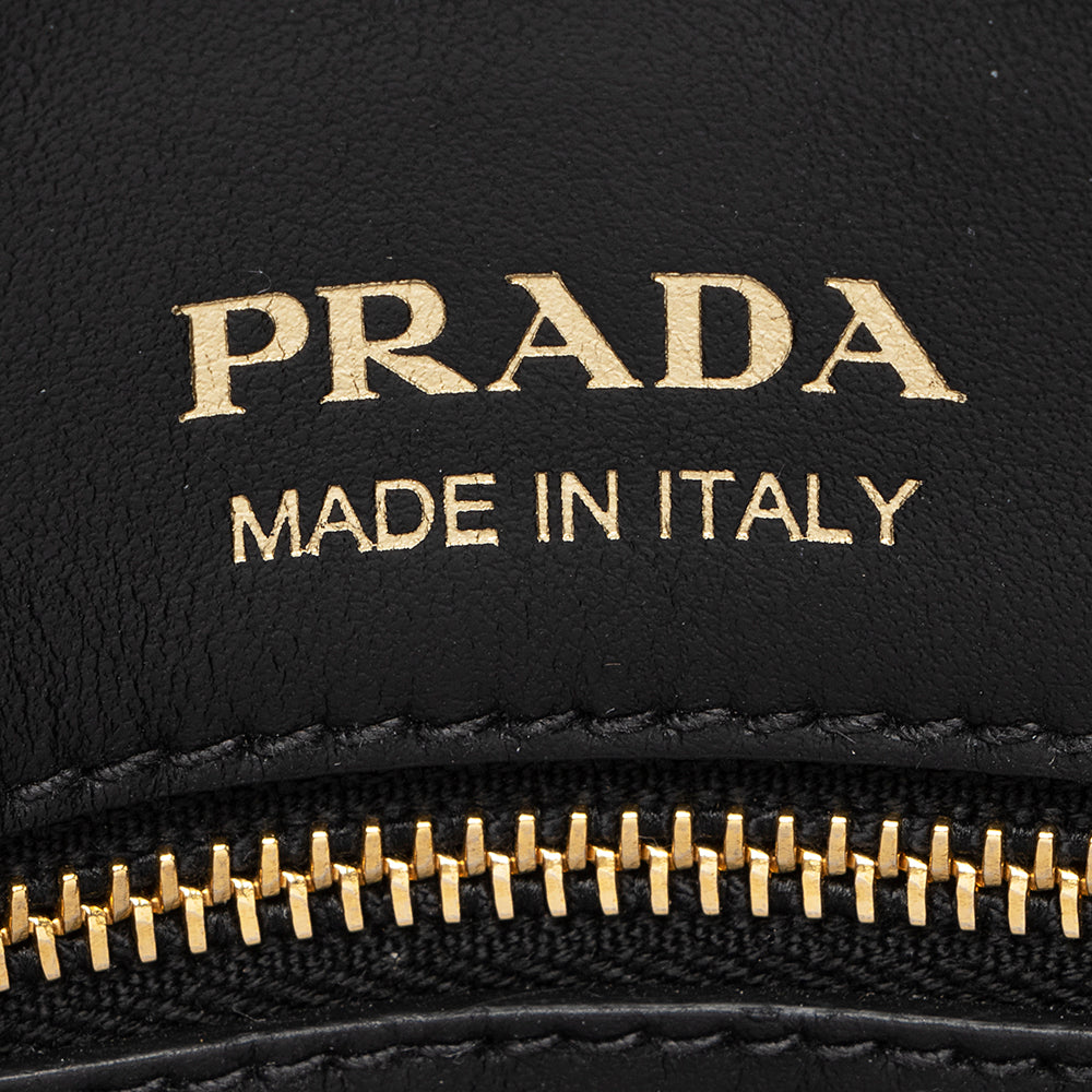 Prada City Calf Leather Bibliotheque Shoulder Bag (SHF-20802)
