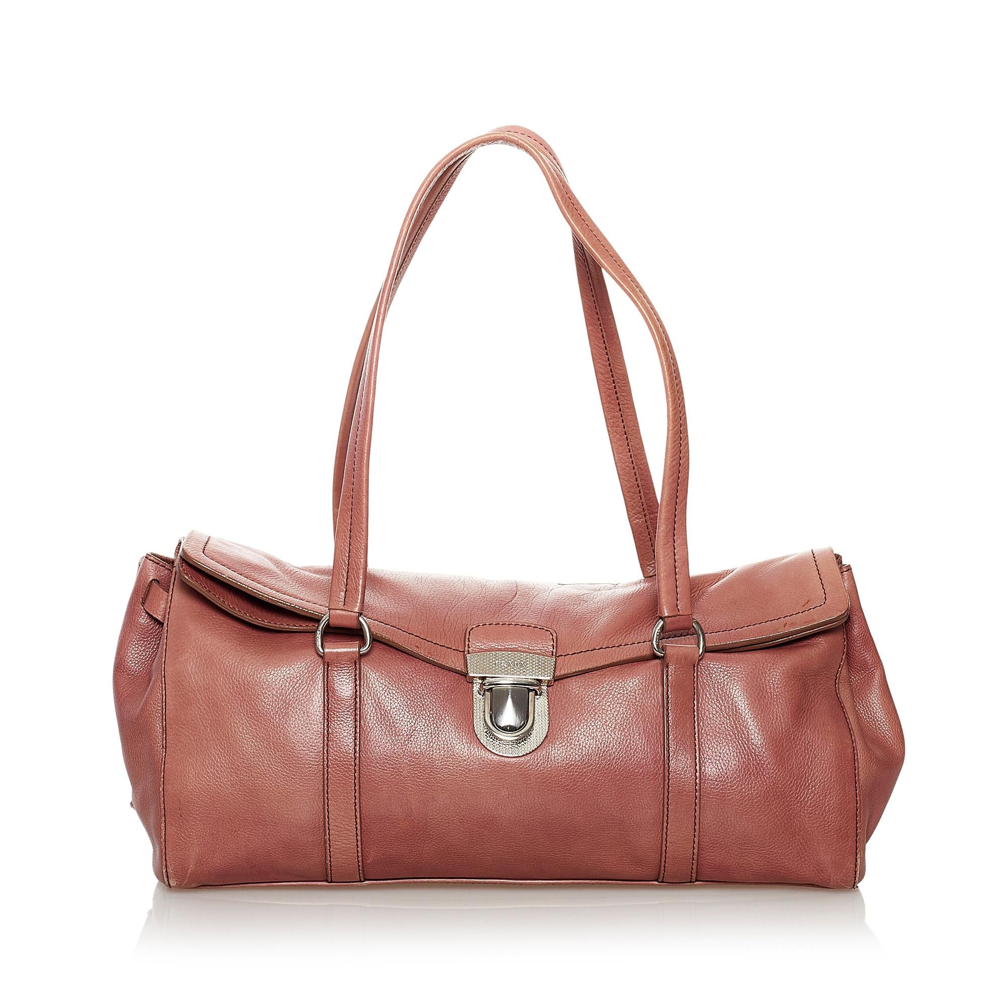 Prada Easy Leather Shoulder Bag (SHG-32778)