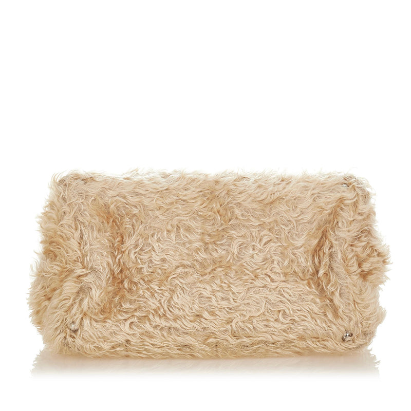 Prada Eco Kidassia Faux Fur Garden Handbag (SHG-25078)