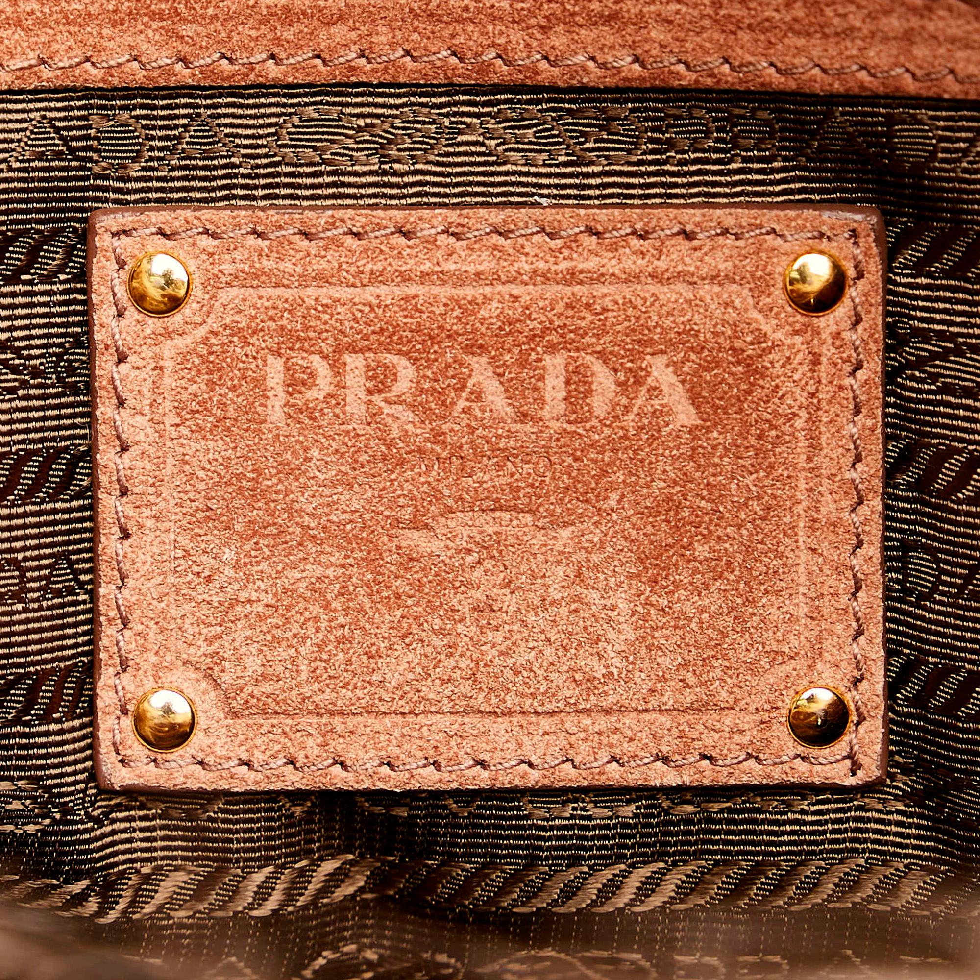 Prada Eco Kidassia Faux Fur Garden Handbag (SHG-30403)