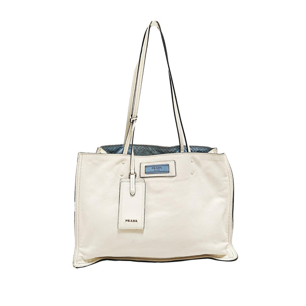 Prada Etiquette Leather Tote Bag (SHG-34016)