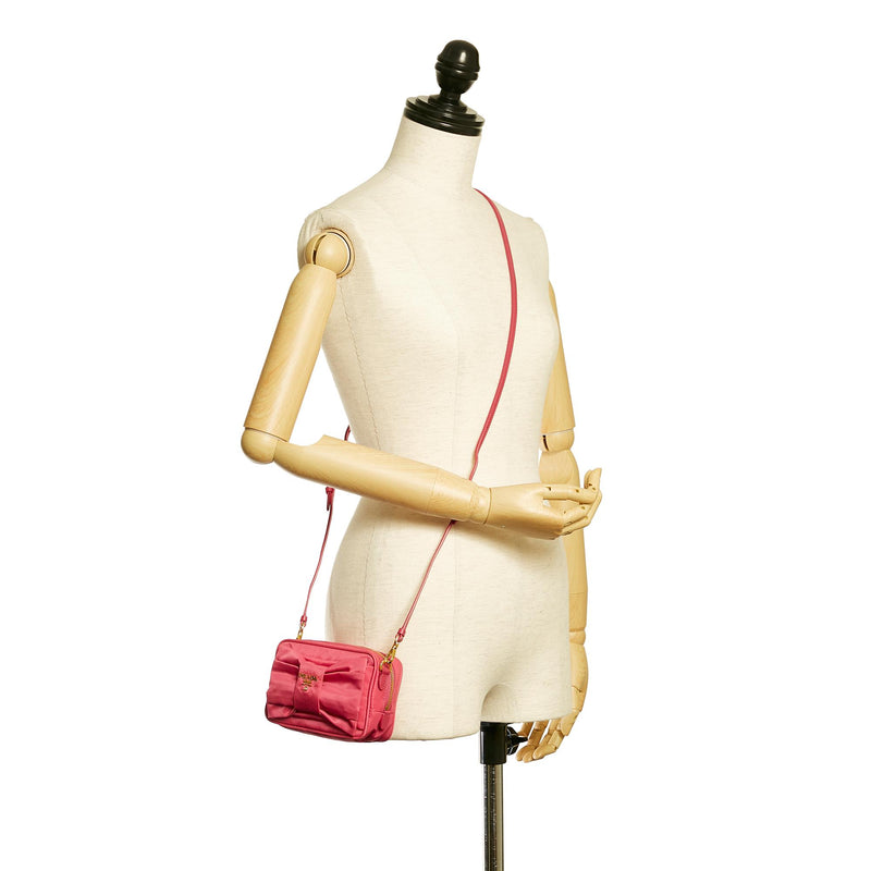 Prada Fiocco Bow Tessuto Crossbody Bag (SHG-28658)