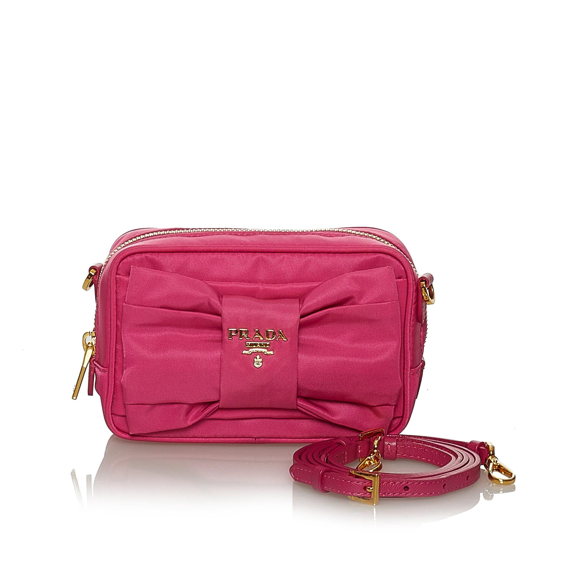 Prada Fiocco Bow Tessuto Crossbody Bag (SHG-28658)