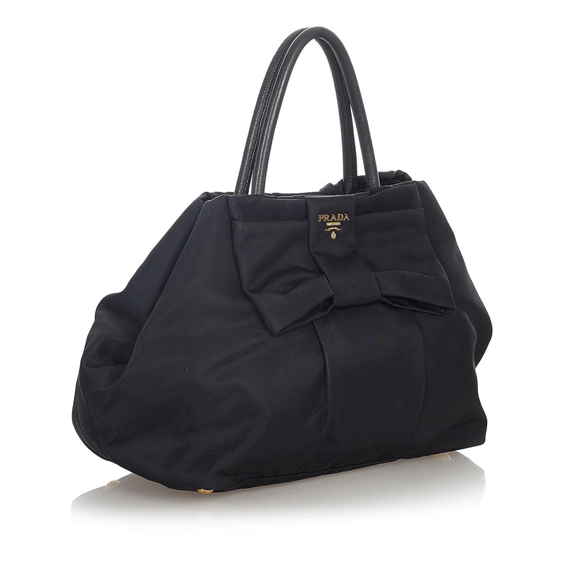 Prada Fiocco Bow Tessuto Tote Bag (SHG-23585)