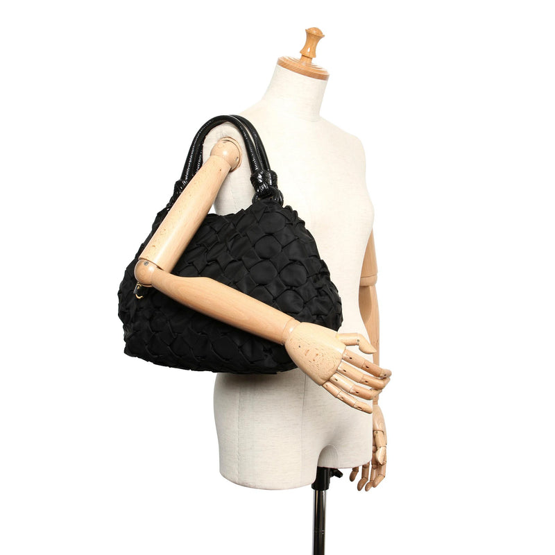 Prada Gathered Nylon Shoulder Bag (SHG-27598)