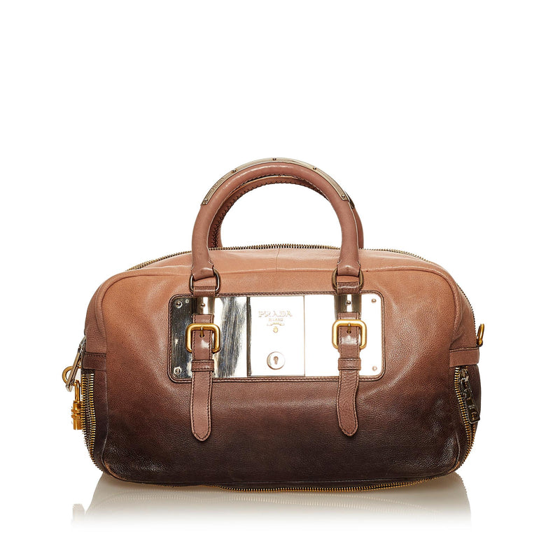 Prada Glace Calf Ombre Leather Handbag (SHG-29524)