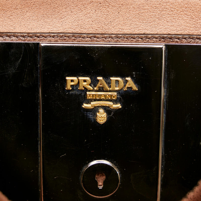 Prada Glace Calf Ombre Leather Handbag (SHG-29524)
