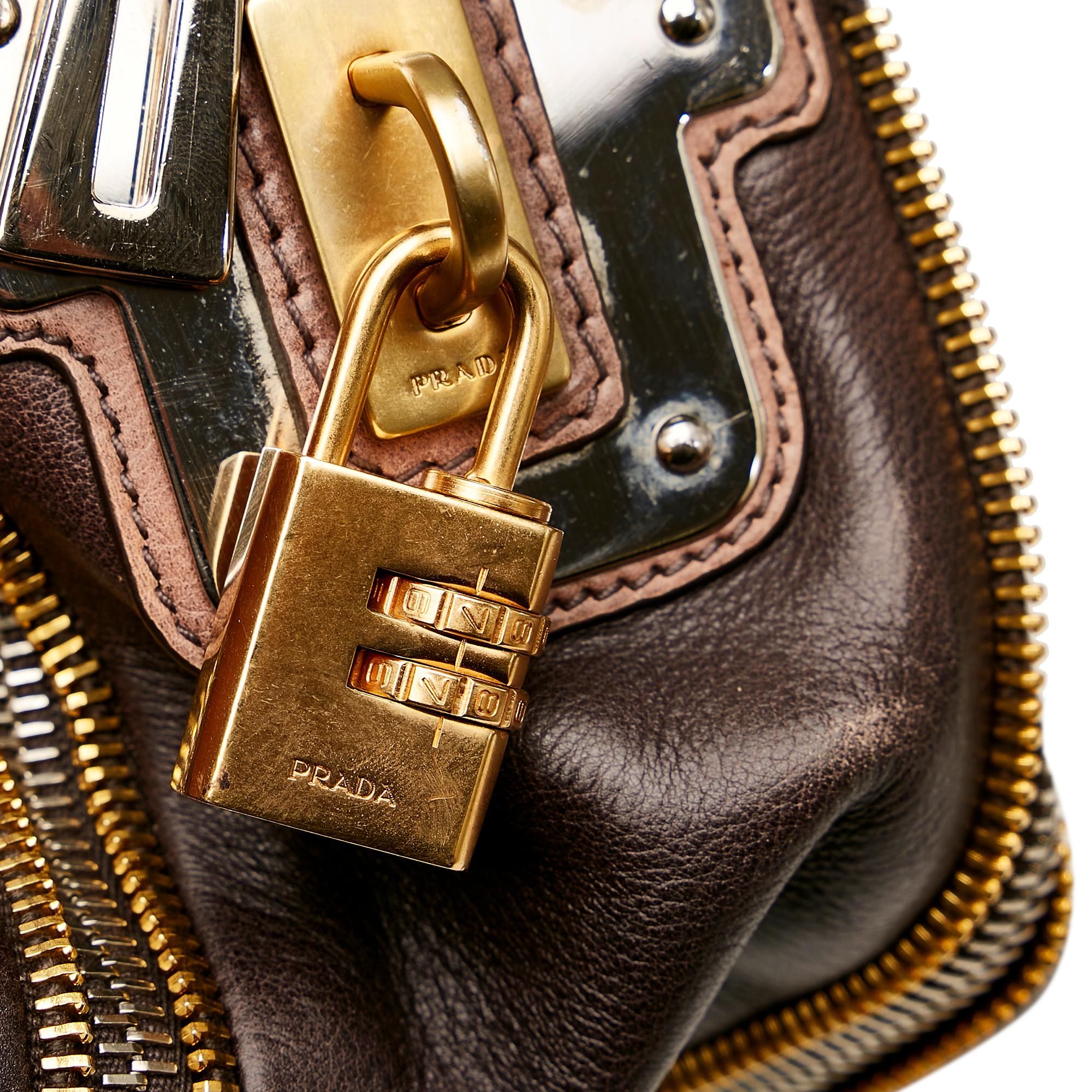 Prada Glace Calf Ombre Leather Handbag (SHG-29524)