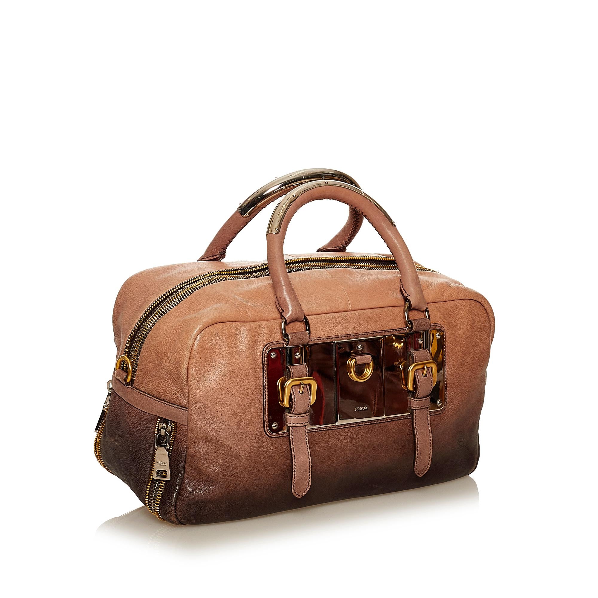 Prada Glace Calf Ombre Leather Handbag (SHG-29524)