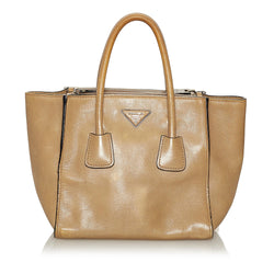Prada Glace Calf Twin Pocket Leather Handbag (SHG-29047)