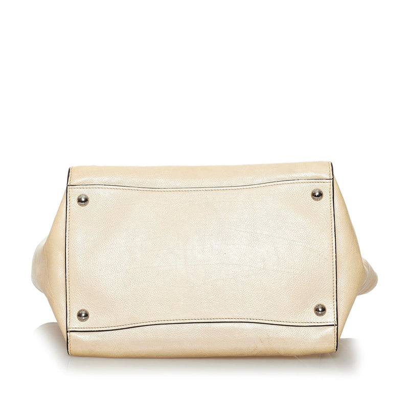 Prada Glace Calf Twin Pocket Leather Handbag (SHG-30215)