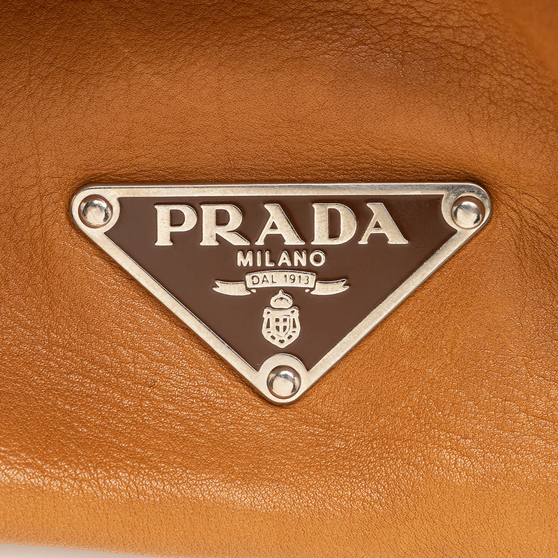Prada Leather Buckle Shoulder Bag (SHF-18194)