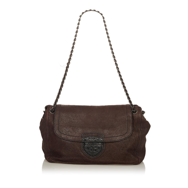 Prada Leather Chain Shoulder Bag (SHG-26594)