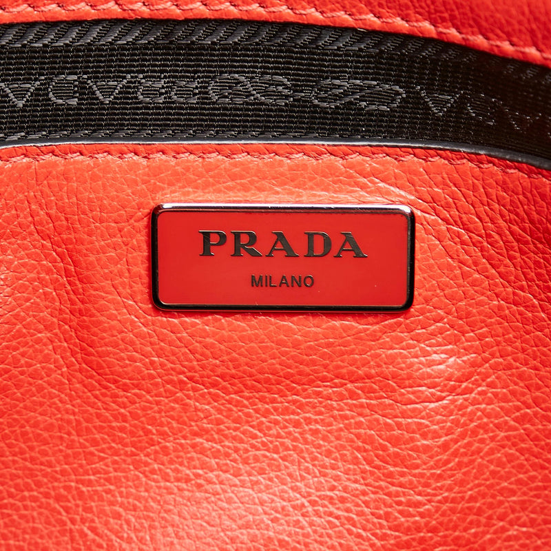 Prada Leather Twin Pocket Satchel (SHG-34073)