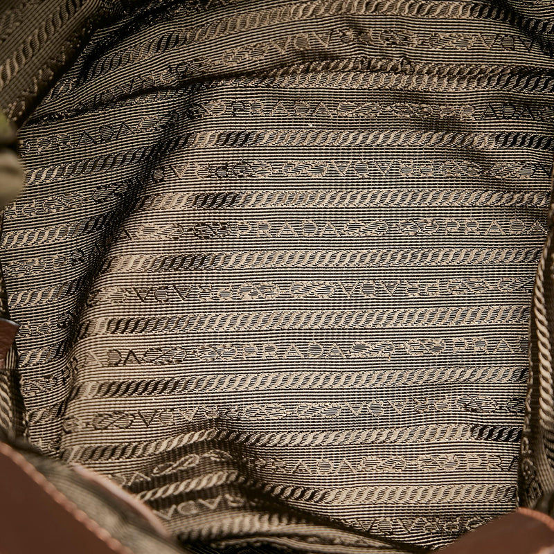 Prada Logo Tessuto Drawstring Tote Bag (SHG-25209)