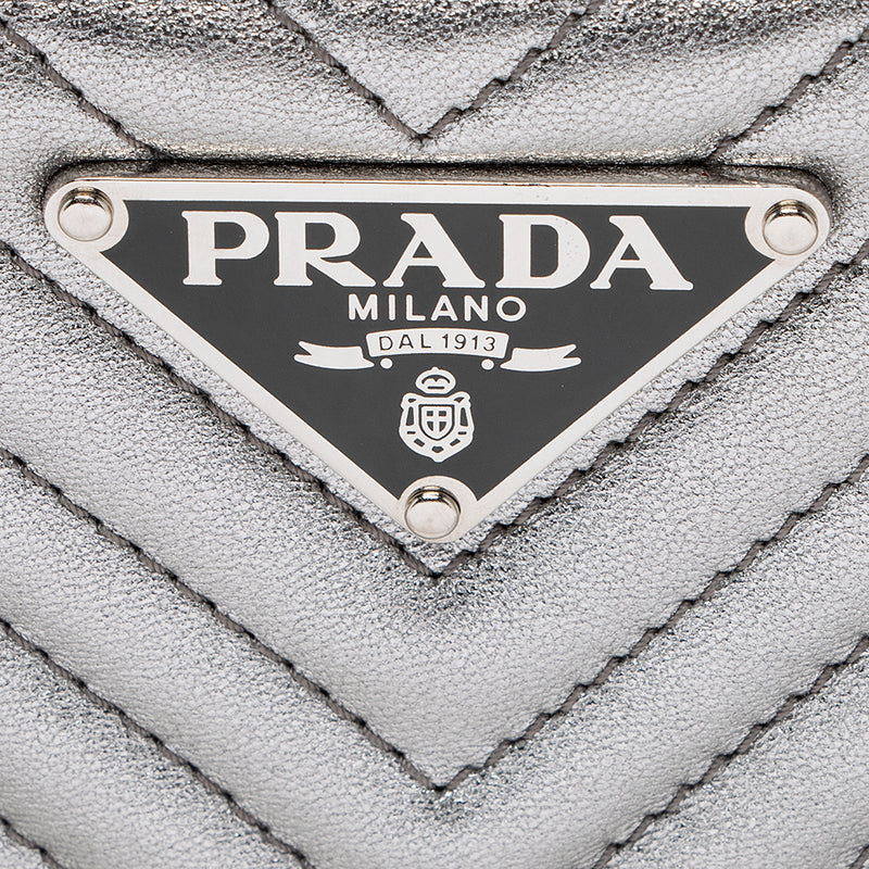 Prada Women's 1DH010 100% Saffiano Leather Chain Mini Shoulder Bag