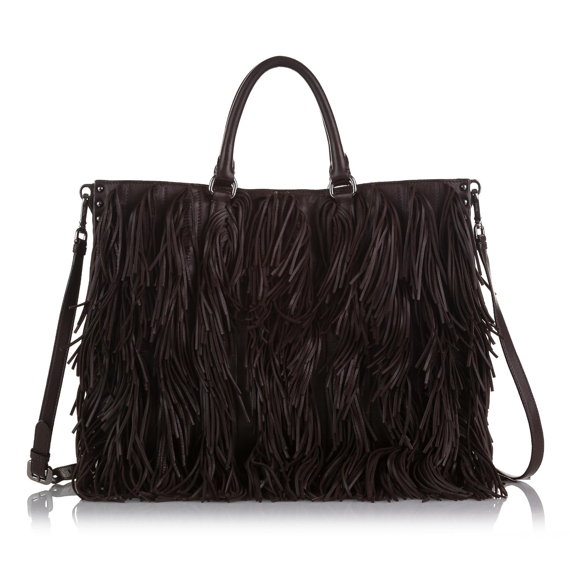 Prada Nappa Fringe Satchel (SHG-cqu8wr)