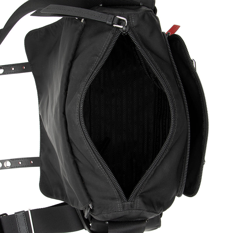 Prada New Vela Studded Messenger Bag - FINAL SALE (SHF-21531)