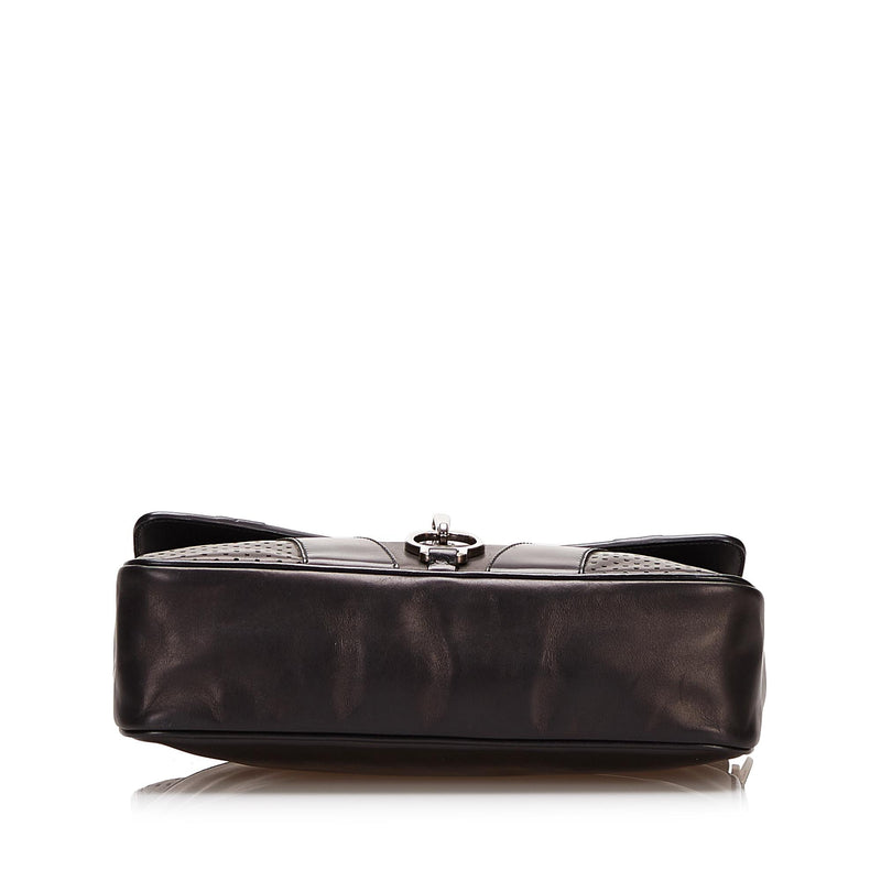 Prada Perforated Leather Top Handle Bag (SHG-35479)