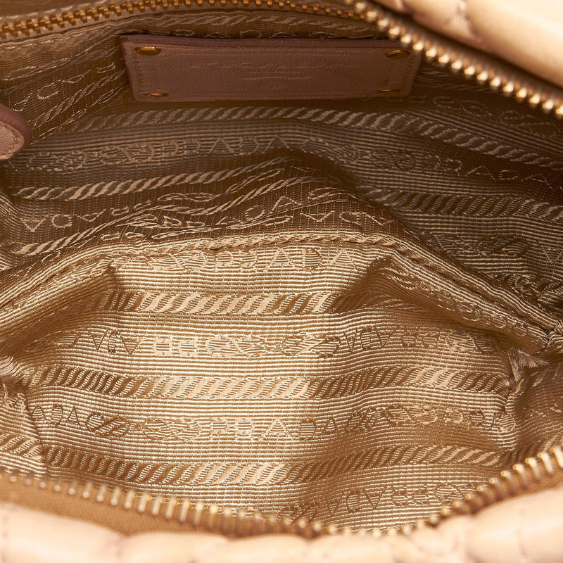 Prada Quilted Leather Handbag (SHG-28640)