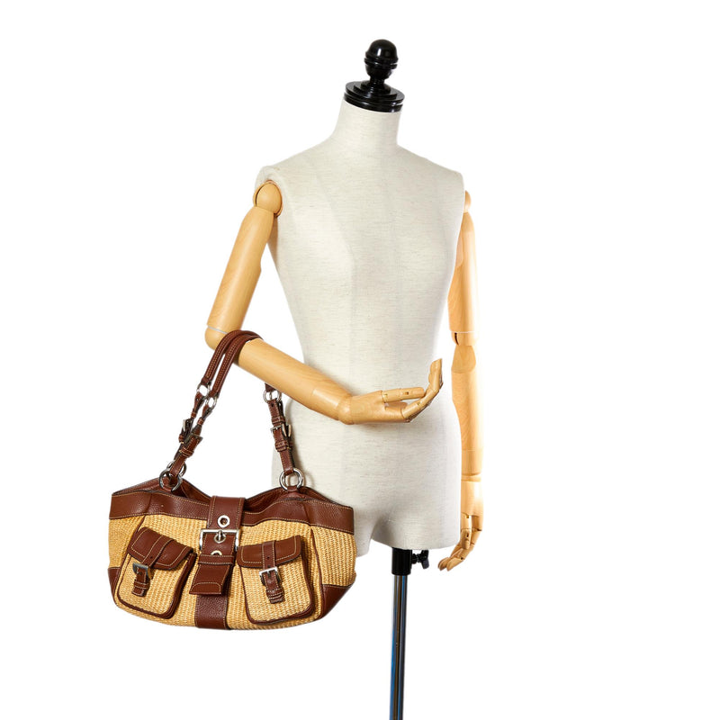 Prada Raffia Shoulder Bag (SHG-24968)