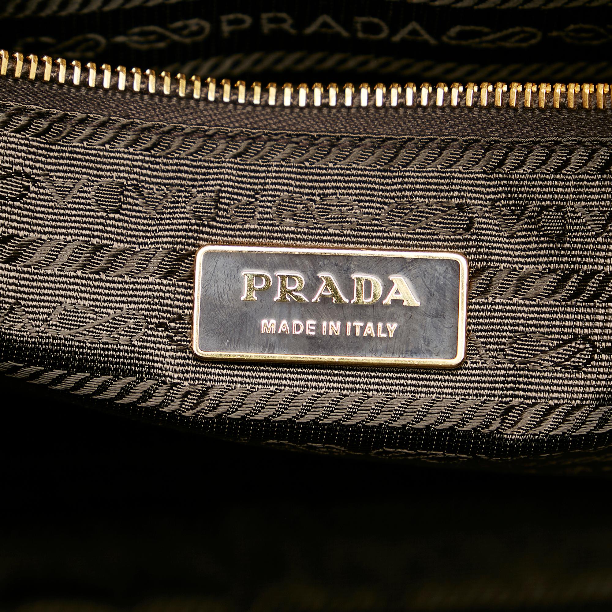 Prada Saffiano Bauletto Handbag (SHG-24256)