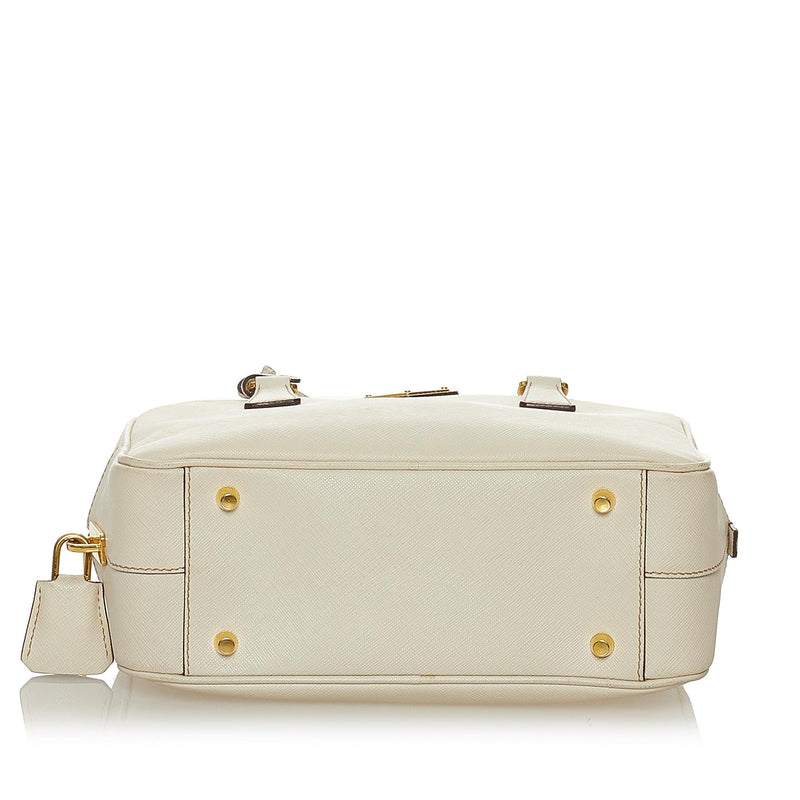 Prada Saffiano Bauletto Handbag (SHG-27875)