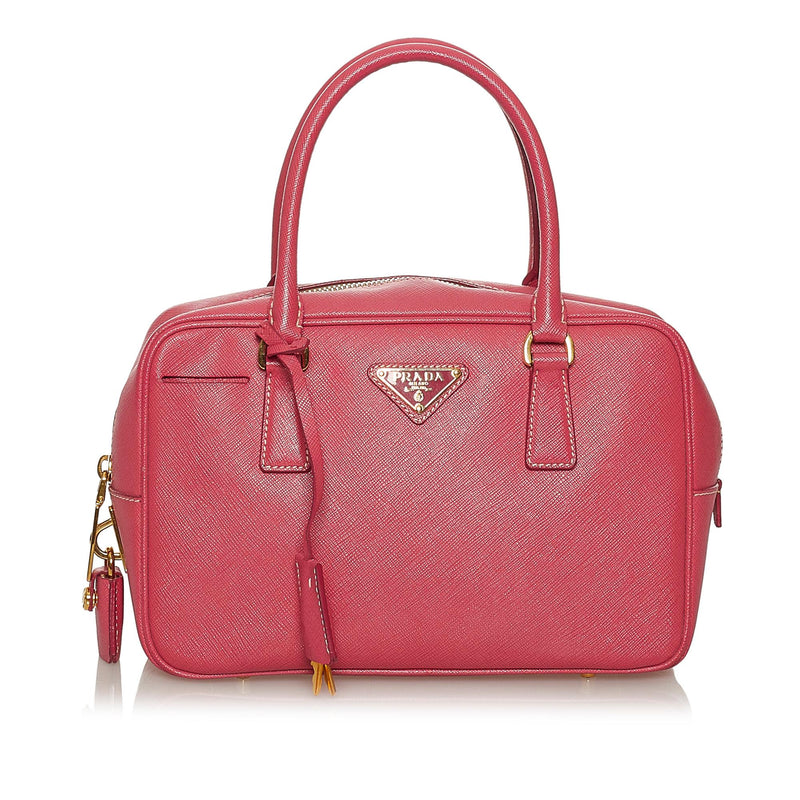 Prada Saffiano Bauletto Handbag (SHG-28801)
