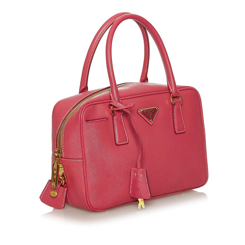 Prada Saffiano Bauletto Handbag (SHG-28801) – LuxeDH