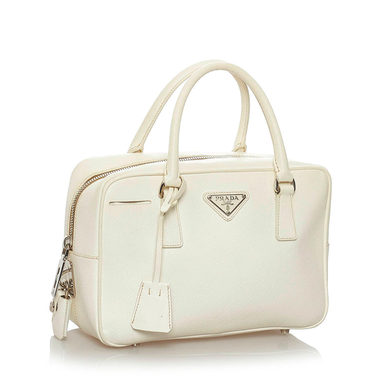 Prada Saffiano Bauletto Handbag (SHG-29231)