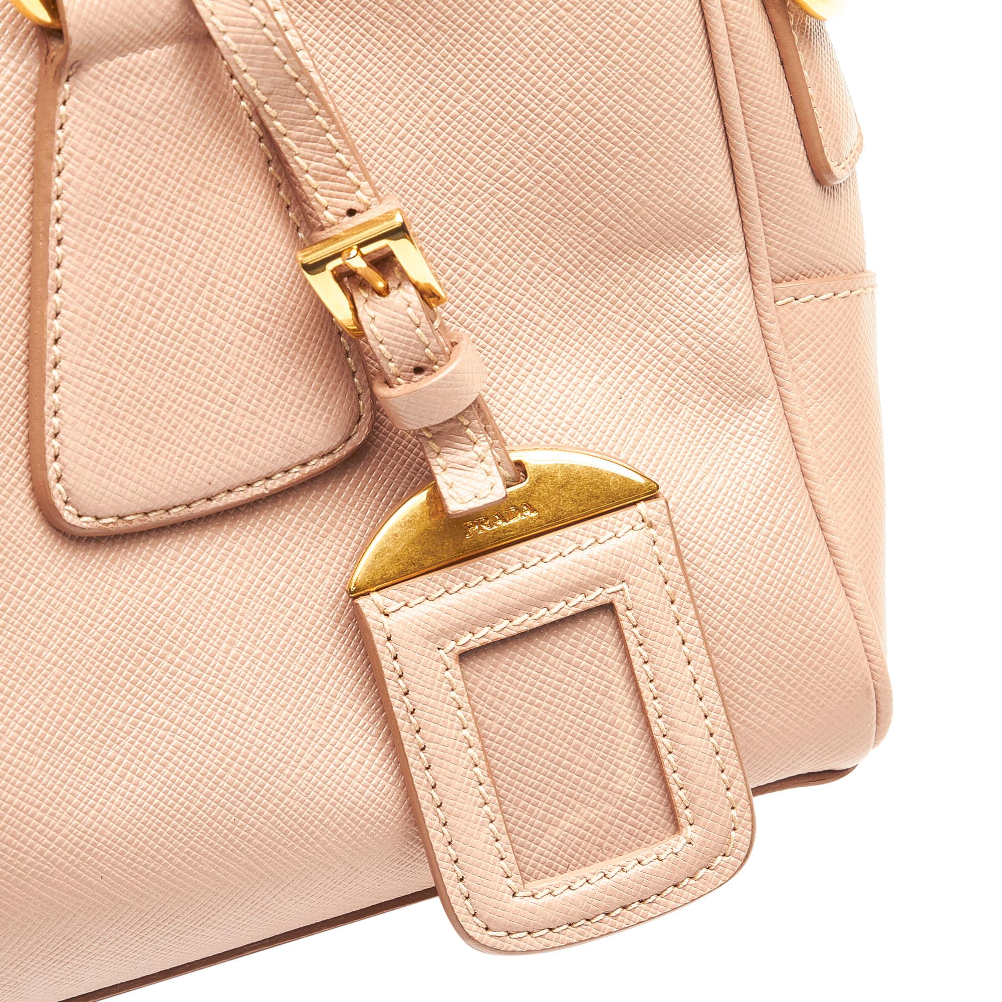 Prada Saffiano Bauletto Satchel (SHG-26267)