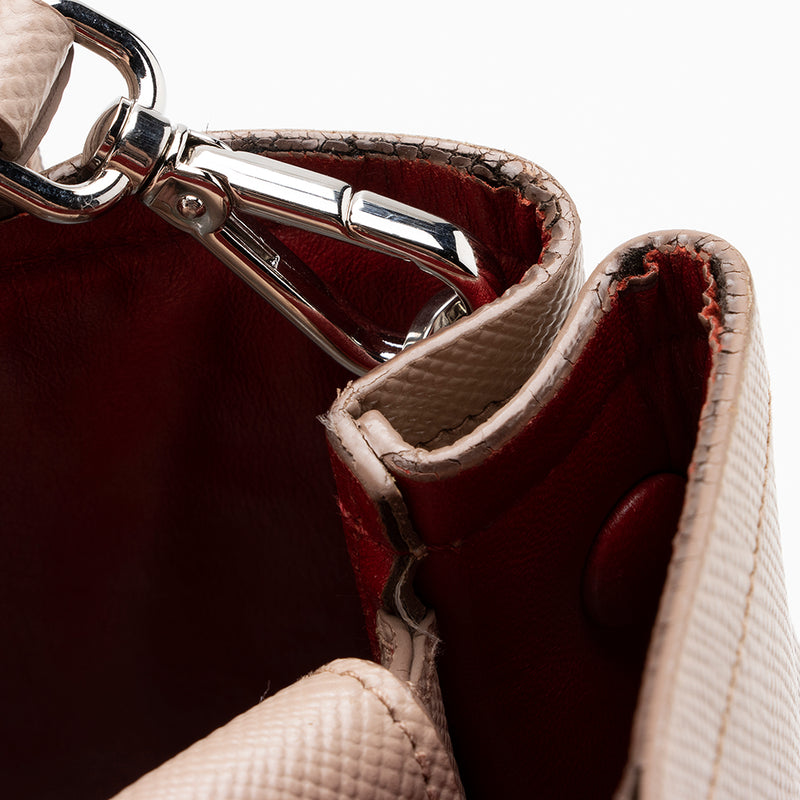Prada Medium Saffiano Cuir Leather Double Bag BN2775