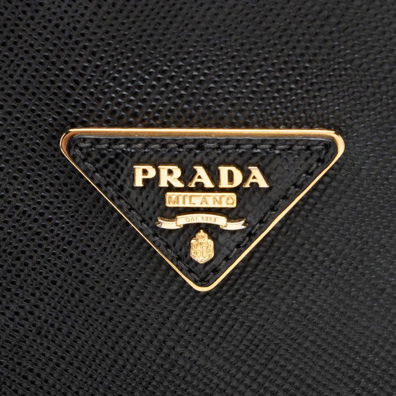 Prada Saffiano Cuir Leather Matinee Shoulder Bag (SHF-23633)