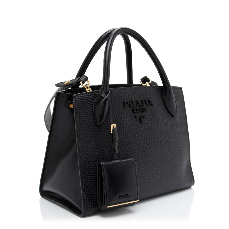 Prada Prada Monochrome Saffiano Leather Bag - Farfetch