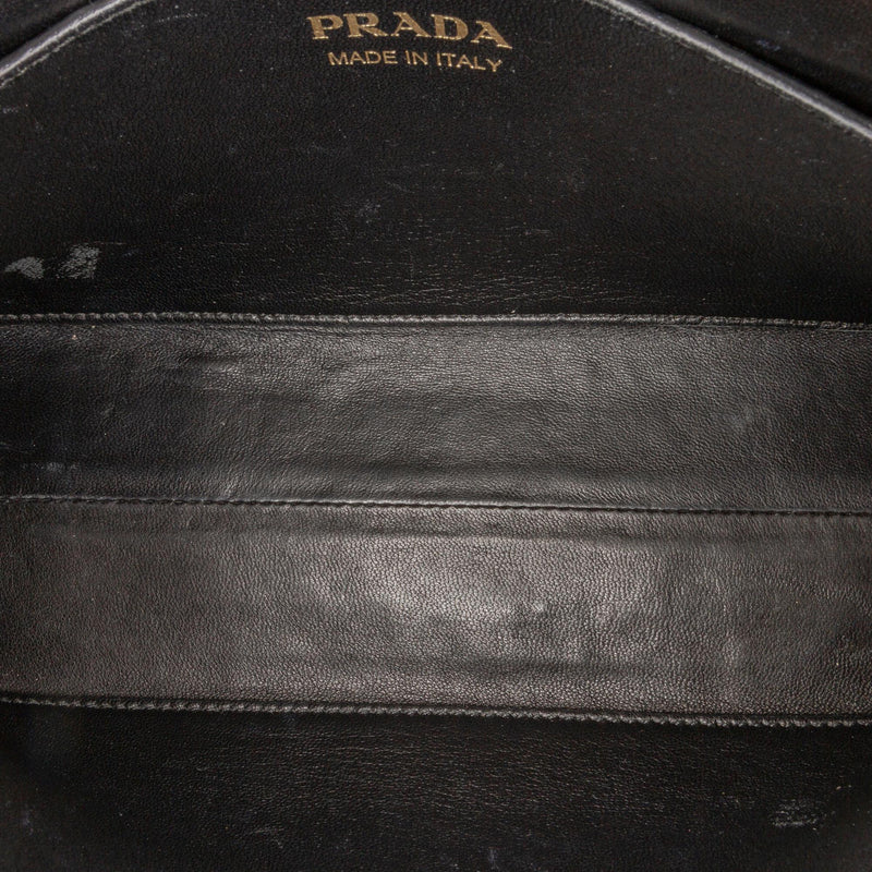 Prada Vintage - Saffiano Leather Esplanade Tote Bag - Black