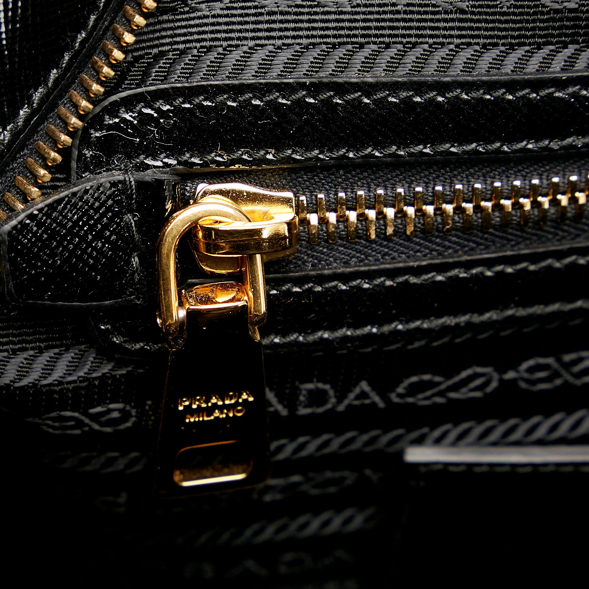 Prada Saffiano Flower Satchel (SHG-28160)