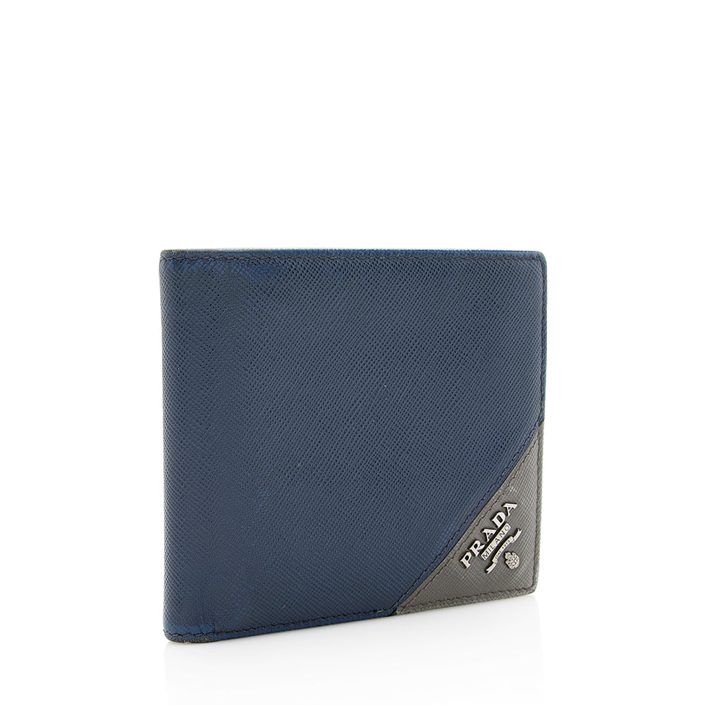 【PRADA】ウォレット Prada Saffiano Leather Bifold Wallet - FINAL SALE (SHF-19300)