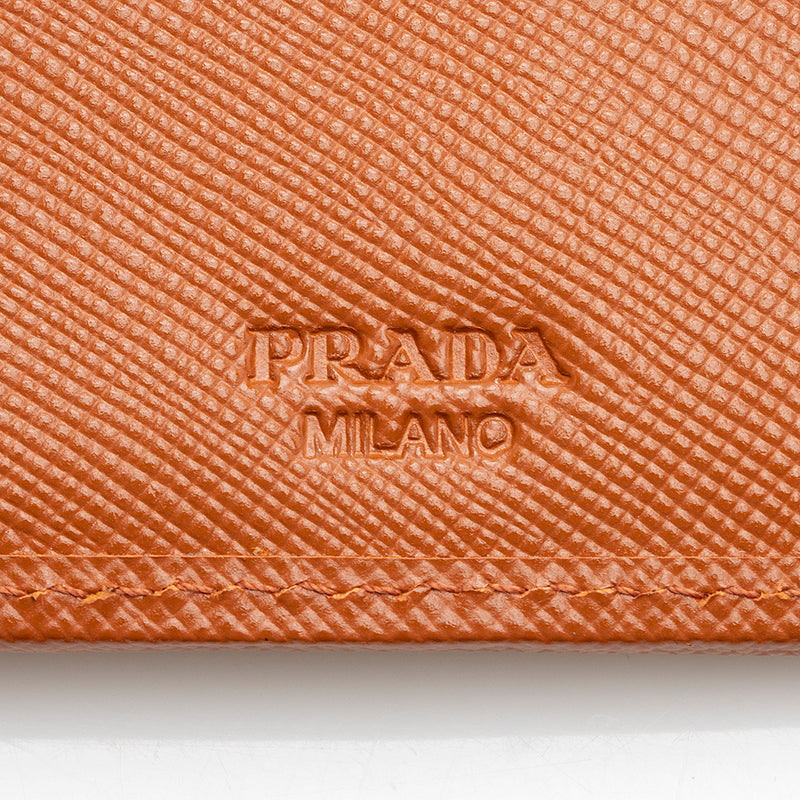 Prada Saffiano Leather Continental Wallet (SHF-19517)