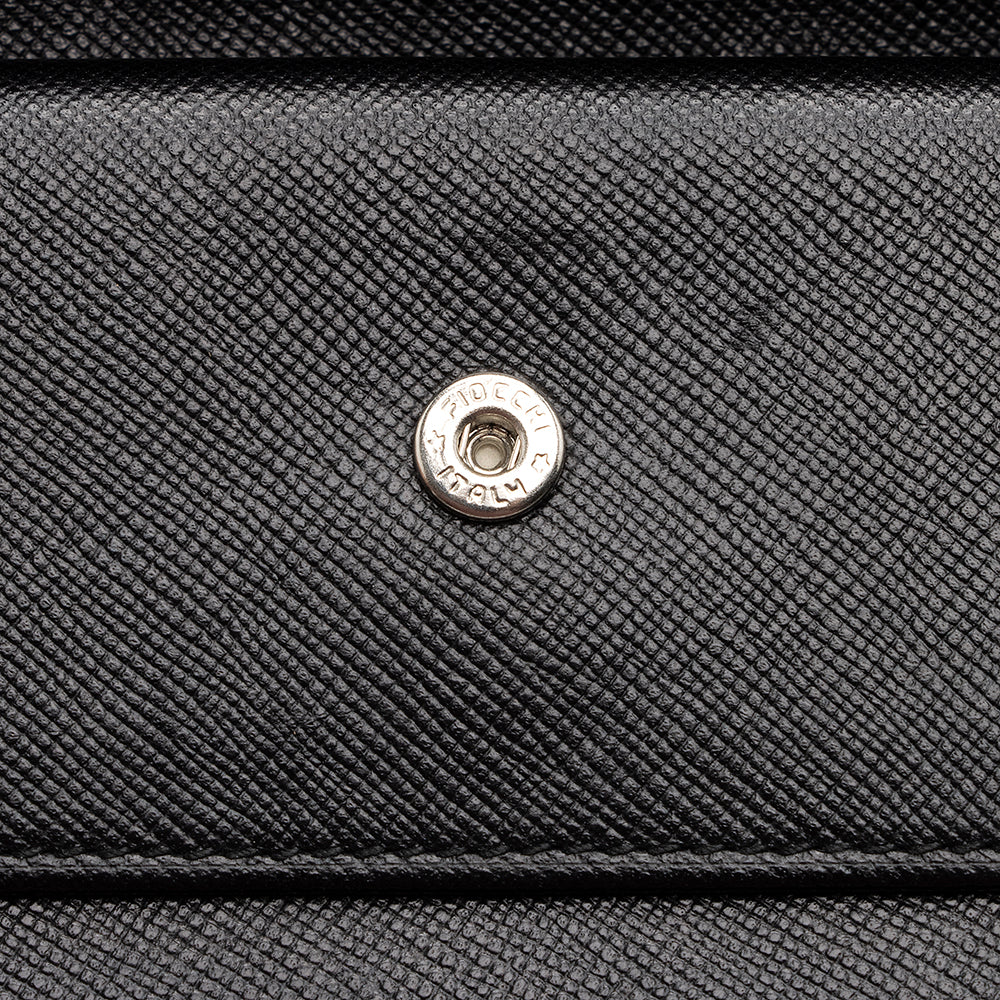 Prada Saffiano Leather Double Flap Wallet (SHF-19872)