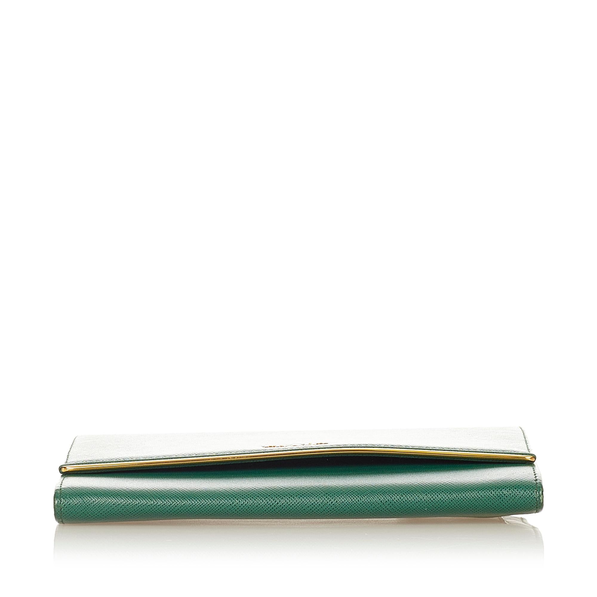 Prada Saffiano Leather Long Wallet (SHG-24218)
