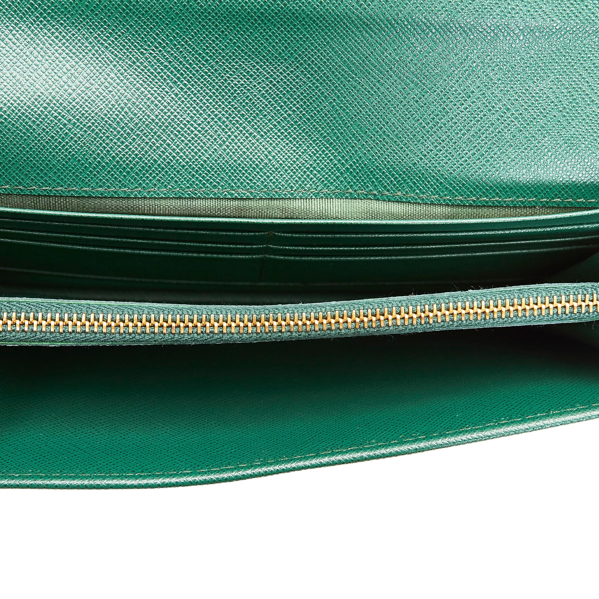 Prada Saffiano Leather Long Wallet (SHG-24218)