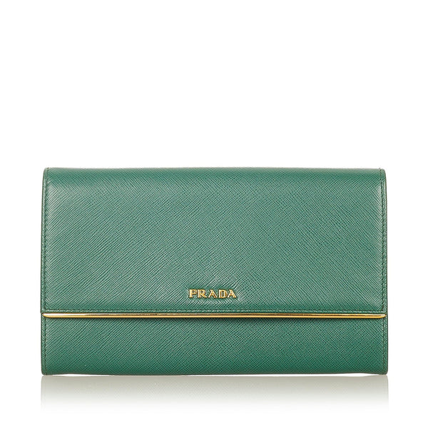 Prada Saffiano Leather Long Wallet (SHG-24218)