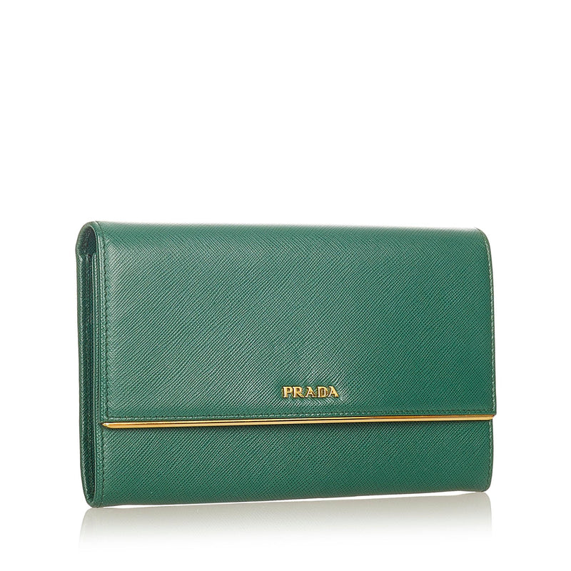 Prada Saffiano Leather Long Wallet (SHG-24218)