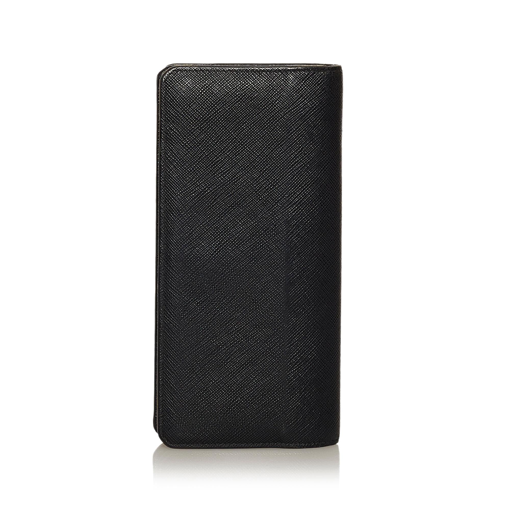 Prada Saffiano Leather Long Wallet (SHG-28726)