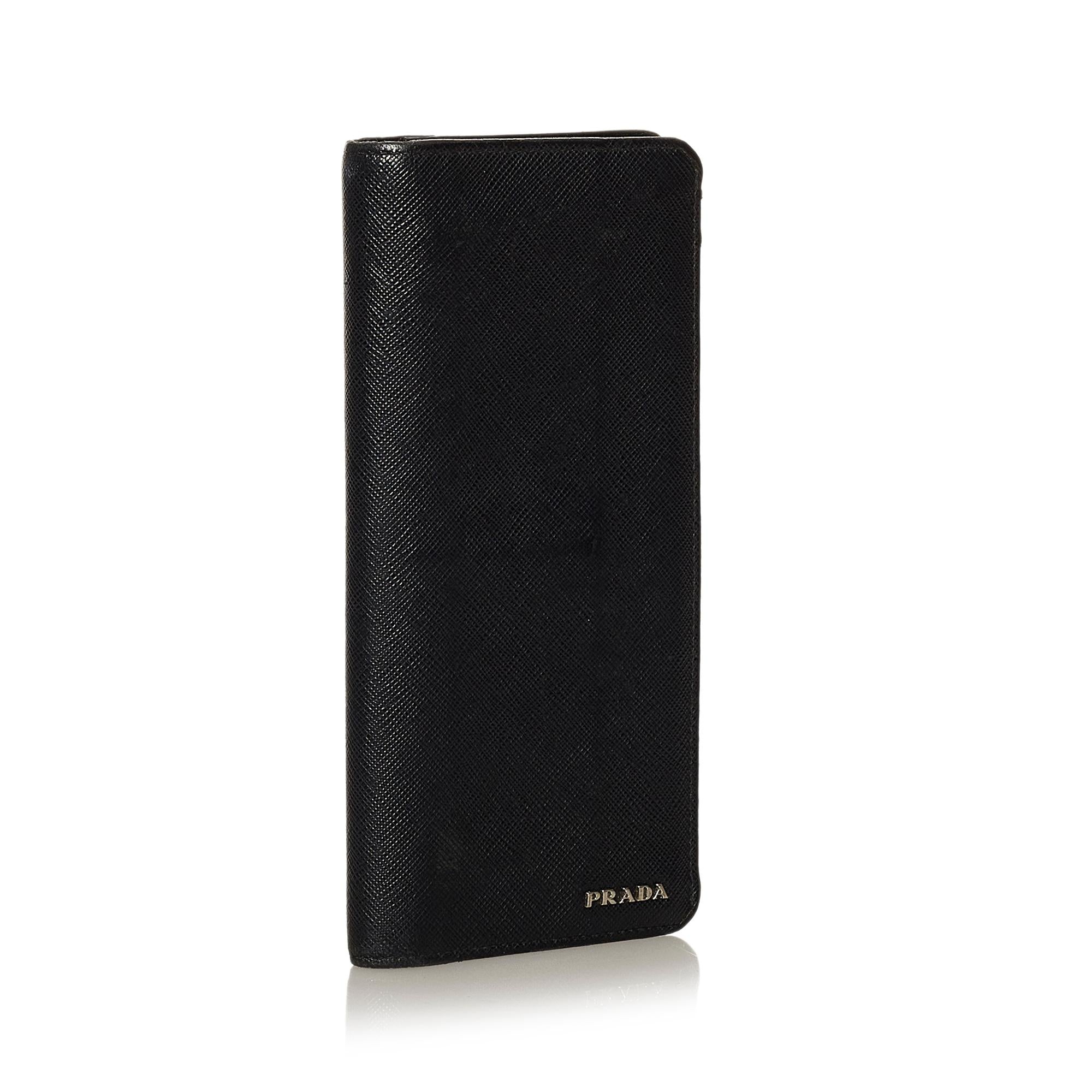 Prada Saffiano Leather Long Wallet (SHG-28726)