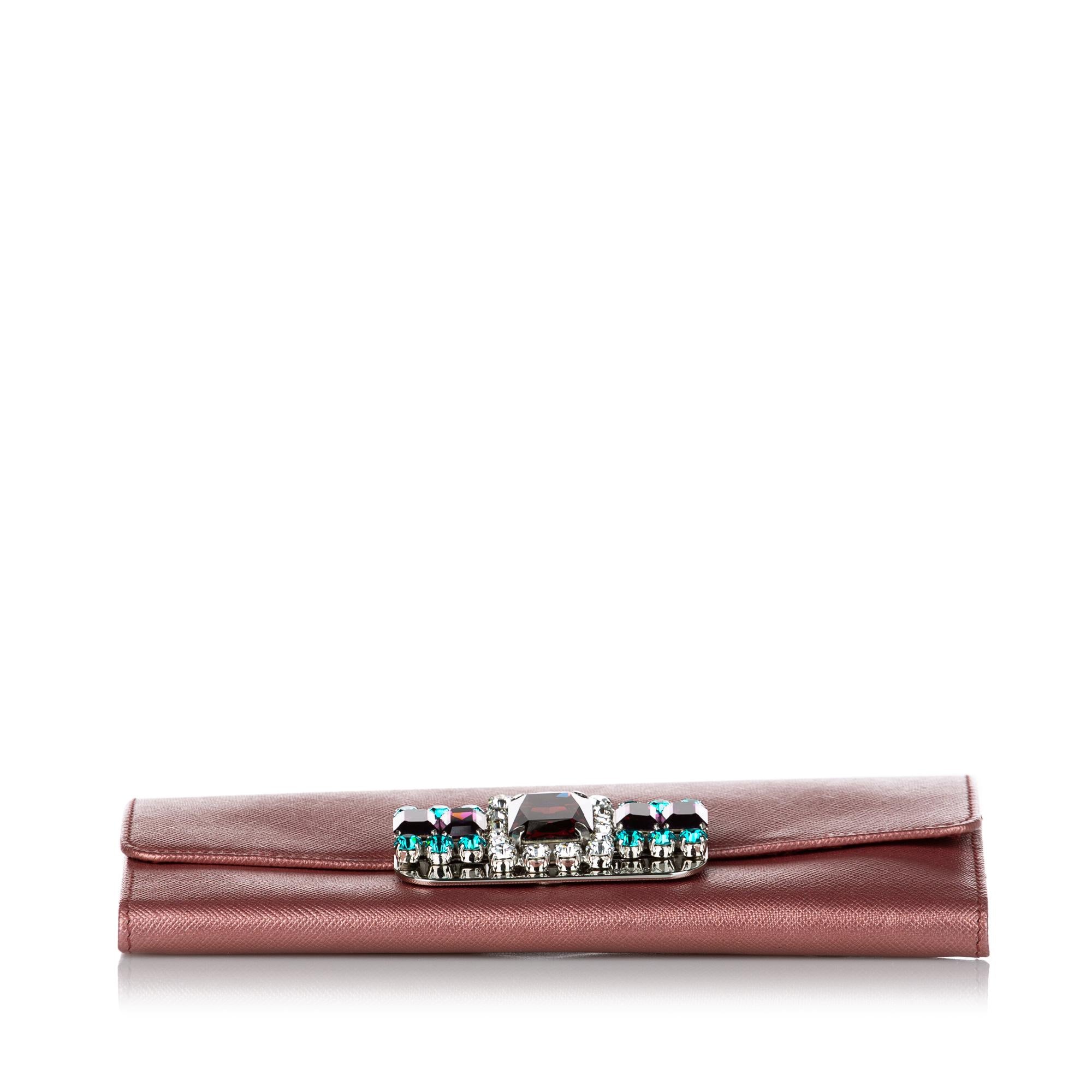 Prada Saffiano Leather Long Wallet (SHG-30480)